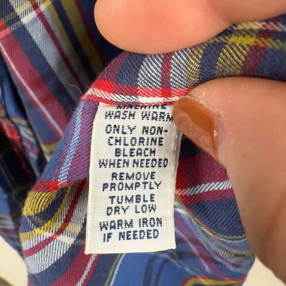 Vintage 90s Ralph Lauren Men Plaid Button Down Shirt XL Plaid Preppy Classic Fit - Picture 7 of 7